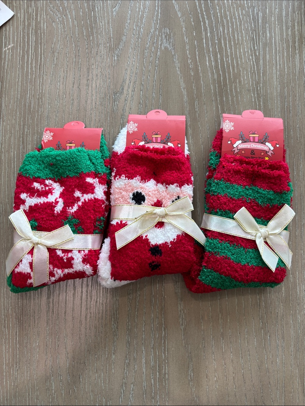 Holiday Fuzzy Socks (3 pair)